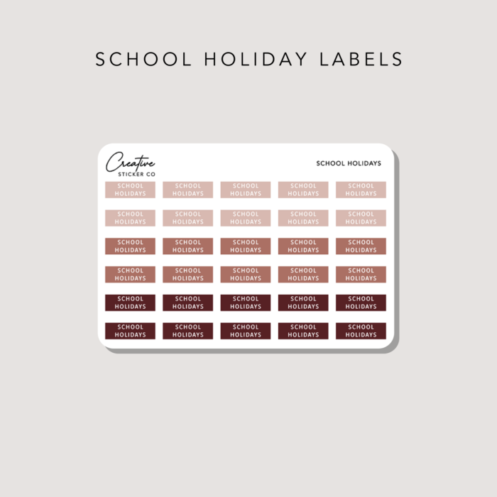 stickers school holidays