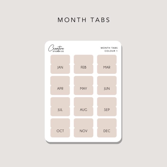 months tabs